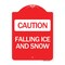Signmission Designer Series Falling Ice and Snow, Red & White Aluminum Architectural Sign, 18" H, RW-1824-24286 A-DES-RW-1824-24286 - alternate 1